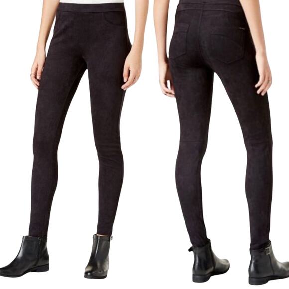 Anthropologie Sanctuary Faux Suede Grease Leggings Skinny Pant Stretchy Black XS - Picture 1 of 7